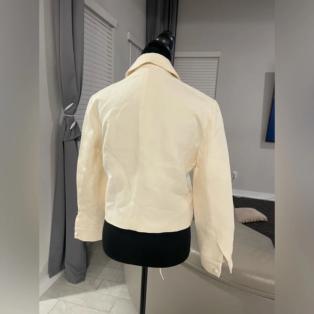 Dior Cream Button-Front Cropped Jacket